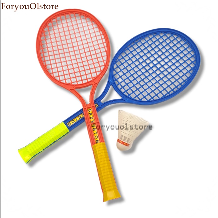 Mainan Raket Badminton plastik isi 2/ Raket Bulutangkis Set Murah/ Maenan Bulu Tangkis Sport Olah Raga Outdoor/ Mainan Viral Tennis Tenis/ Raket Badminton &amp; Tenis Set / Raket Bulu Tangkis Anak-anak