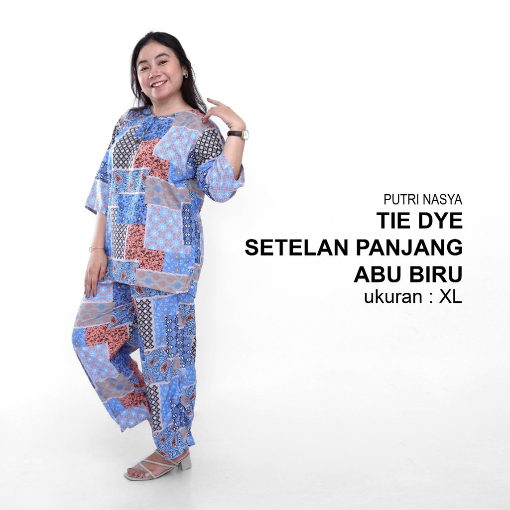 Tie Dye / One Set Big / Setelan Celana Panjang / Setelan Big Size / Tie Die Big Size / Tie Dye Jumbo