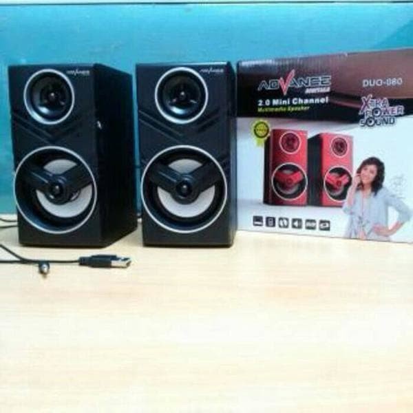 Promo Terbaru!!! Speaker Aktif laptop/komputer USB Advance duo 080 Bass Berkualitas