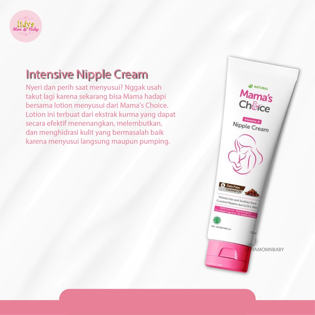 Mama's Choice Intensive Nipple Cream Original Krim Pelembab Puting Lecet By Lidya Mom And Baby