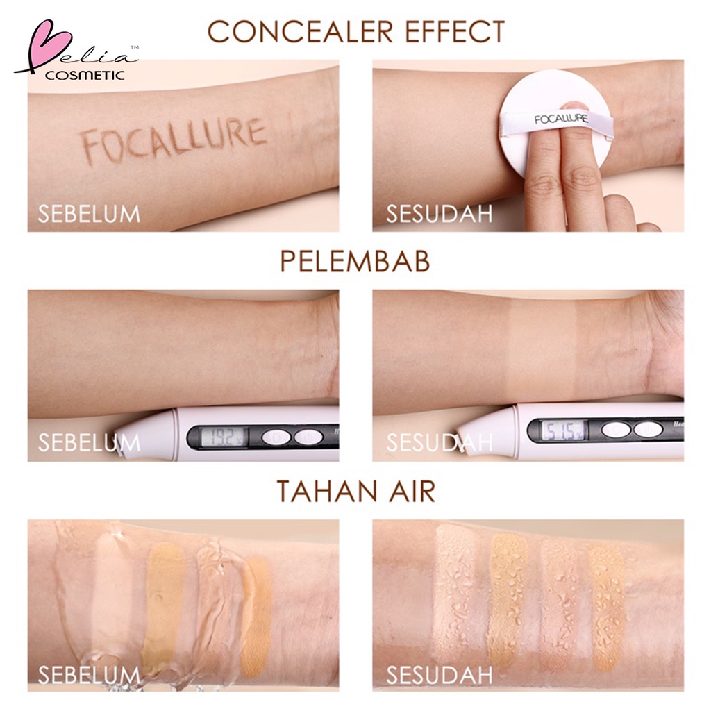 ❤ BELIA ❤ FOCALLURE Cover Matte Longlasting Cushion Foundation FA162 | oil control &amp; Last 12 hours BB cream | BPOM