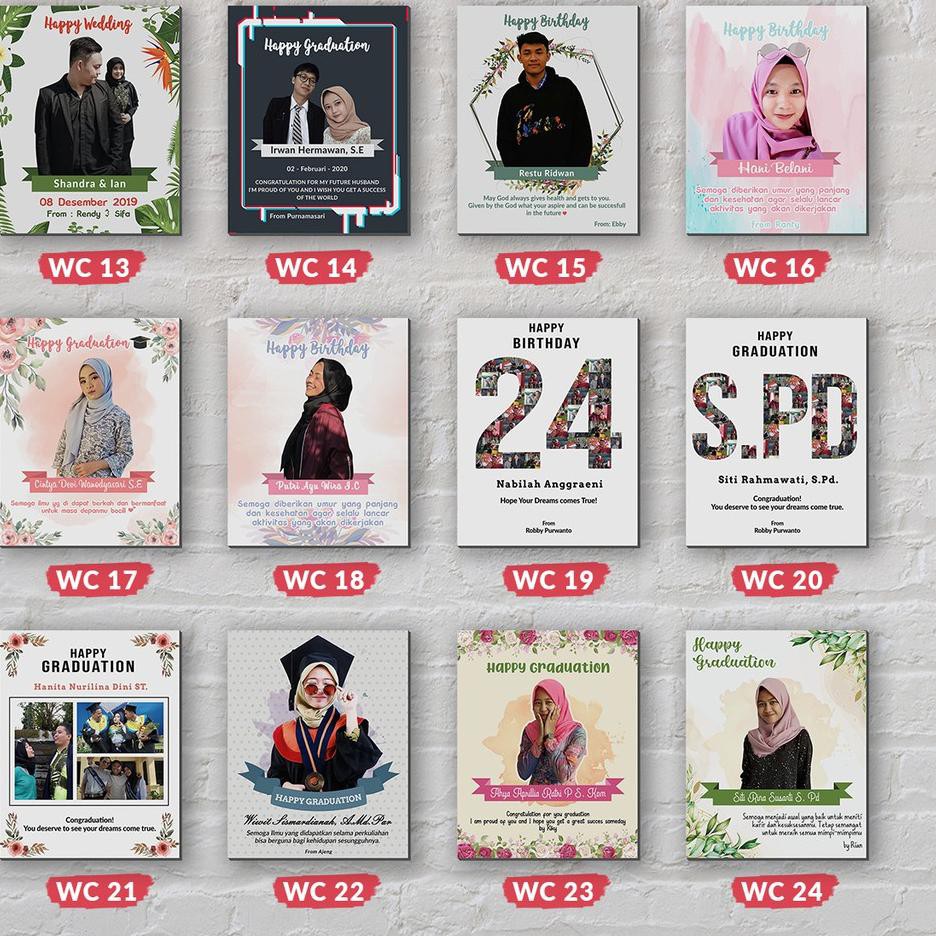 

[ SALE ] Souvenir / Hadiah / Gift Ulang Tahun / Pernikahan / Kado Wisuda Karikatur Efek Watercolor M