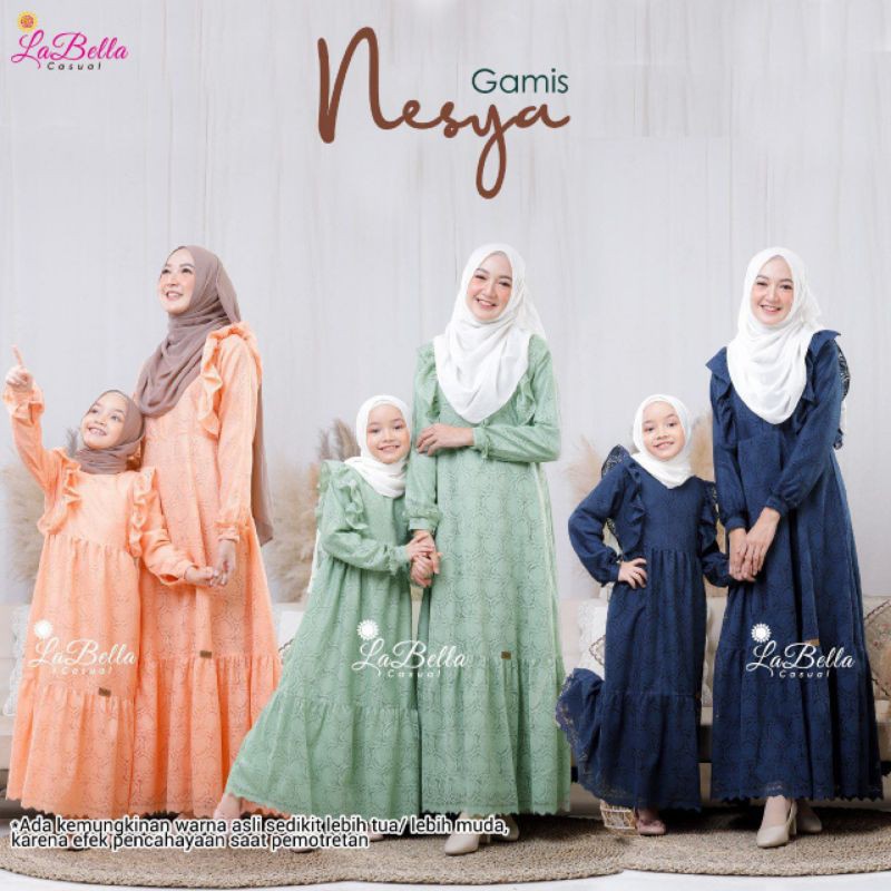 Gamis Perempuan Dewasa Brukat Nesya by Labella