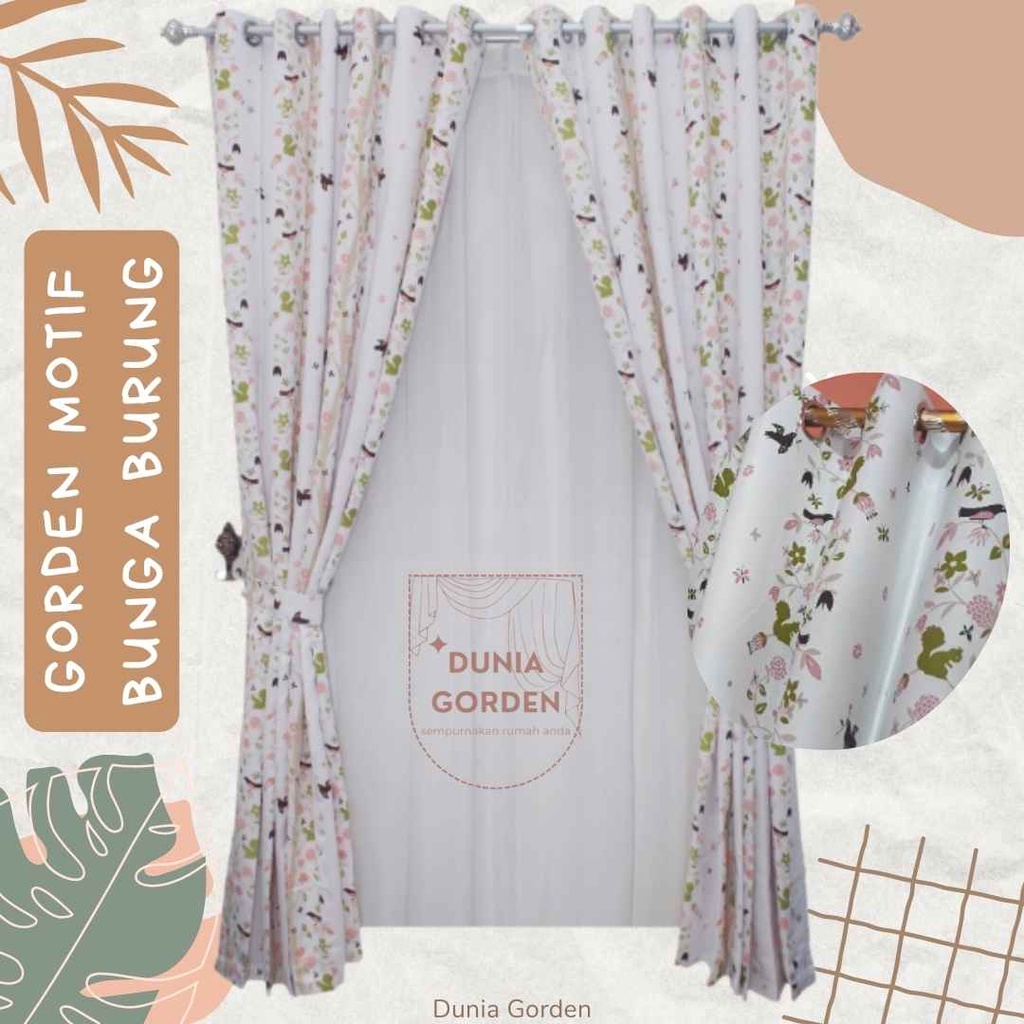 Gorden Blackout Burung Gorden Jendela Burung Gorden Jendela Motif Gorden Motif Blackout Gorden Motif