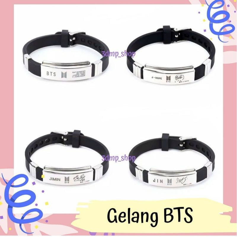 Gelang karet BTS V Taehyung Jimin Suga Jhope RM Rapmonster Jungkook