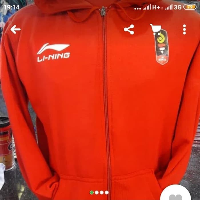 Jaket Hoodie Zipper Badminton Bulu Tangkis Timnas Indonesia
