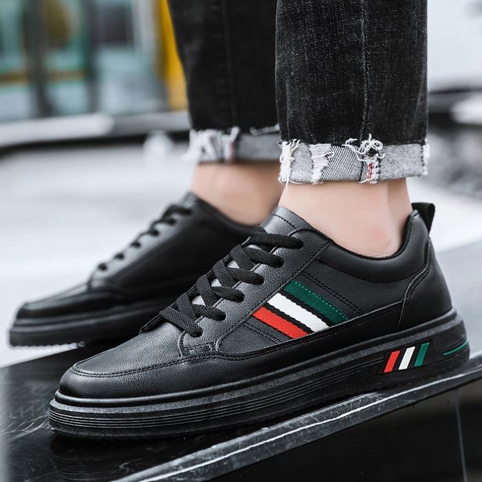 BJS85 - BLACK - Sepatu Jalan Casual Pria Keren Import SEPATU PRIA LAKI-LAKI MEN SNEAKERS TALI FLAT FASHION IMPORT TERMURAH TERLARIS TERBARU BAGSTORE JAKARTA JSSB85