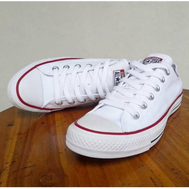 Sepatu Converse Classic OX Allstar Full White Putih Sneakers Kado Hadiah Pria Wanita Couple Murah