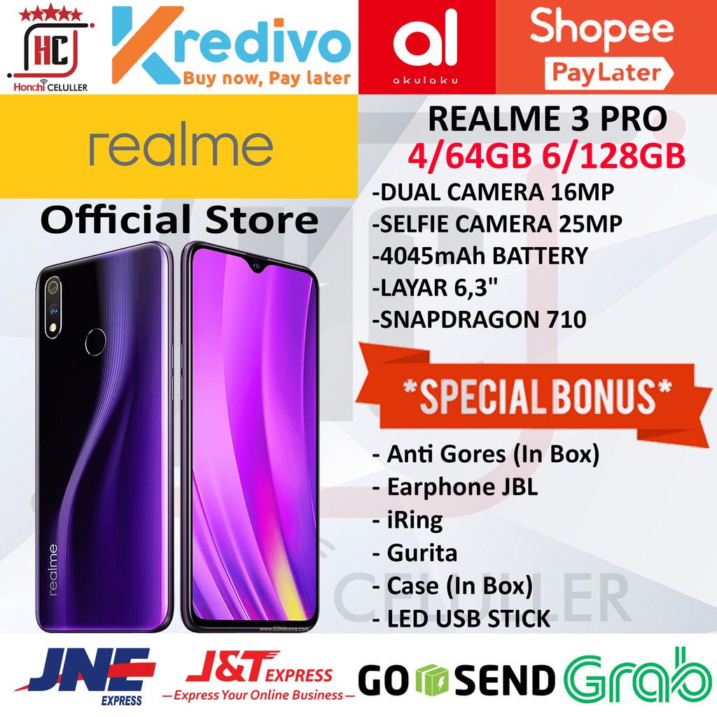 REALME 3 PRO 4/128GB 6/128GB GARANSI RESMI ORIGINAL BONUS