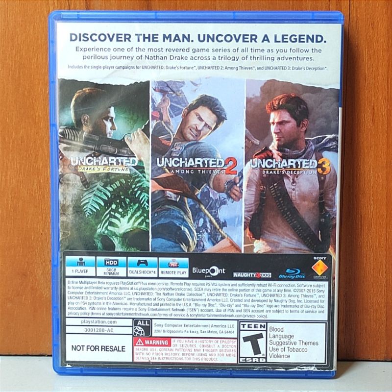 Uncharted Collection Ps4 Kaset Uncharted The Nathan Drake Collections Playstation PS 4 5 UC Uncarted Cd Bd Game Colection 1 2 3 Koleksi a thief thiefs end among thieves drakes deception fortune lost legate legates