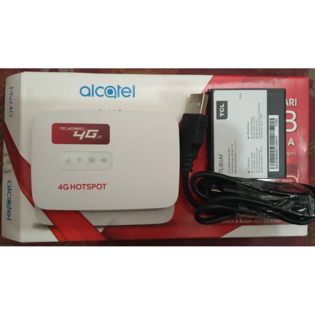 Modem Wifi Bekas Mifi Alcatel Telkomsel MW40 Unlock LTE 4G 150Mbps