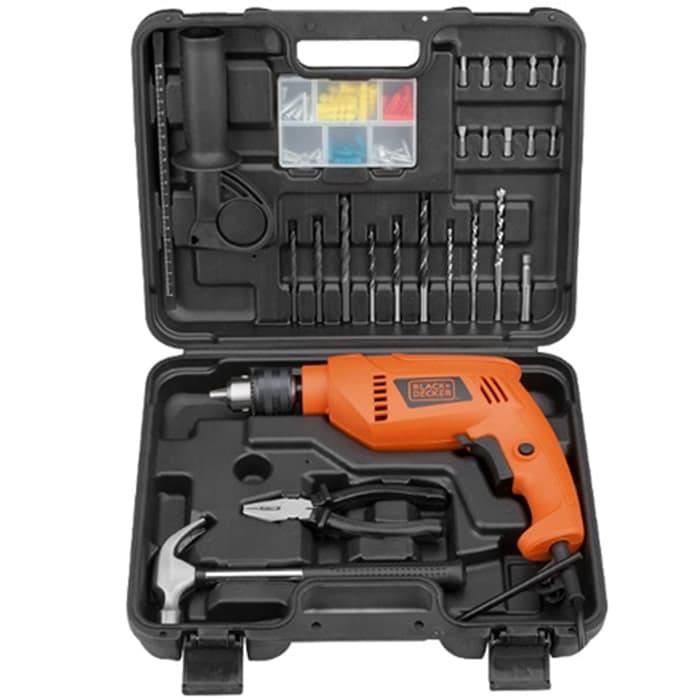 Mesin Bor Set Besi Beton 13 mm BLACK + DECKER HD555KOPR