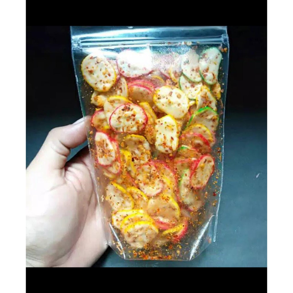 

Keripik Sebling seblak kering khas garut kerupuk seblak Daun jeruk pedas basah 50gr kripik pedas