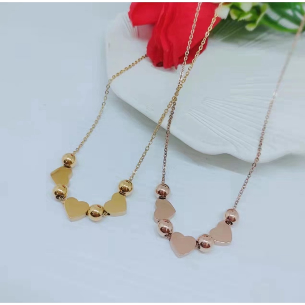 Kalung Titanium Love Perhiasan Fashion f005