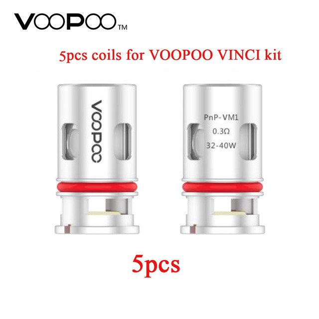 VOOPOOO VINCI Coil Mod Pod Kit 0.3ohm 0.45ohm 0.6ohm PnP-VM1 Mesh Coil Vape Occ  5PCS/kotak  VINCI X