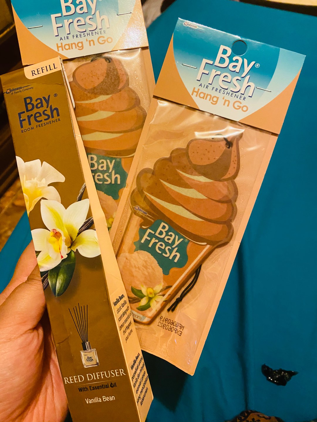 Bay Fresh Air Freshener Hang N Go Vanilla Ice Cream