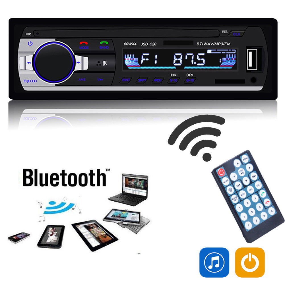 JSD-520 KC Tape Audio Radio Mobil Multifungsi Bluetooth USB MP3 FM