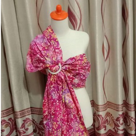 Ringsling Gendongan Bayi jarik gendong kain gendongan bayi gendongan samping Ringsling N_unik carrie