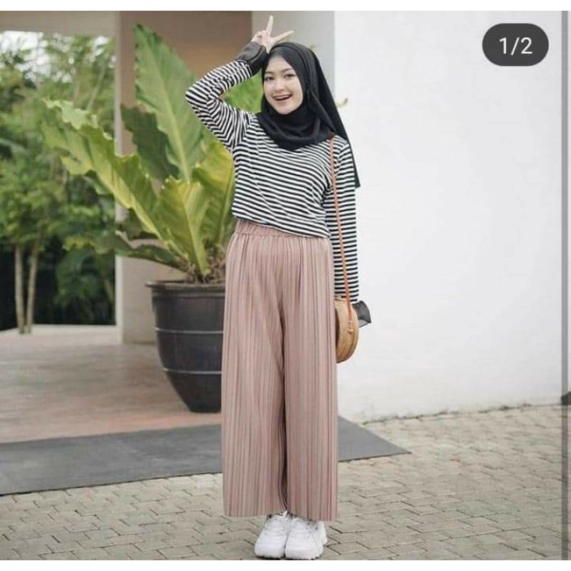 Celana kulot wanita Celana kulot kekinian celana kulot prisket