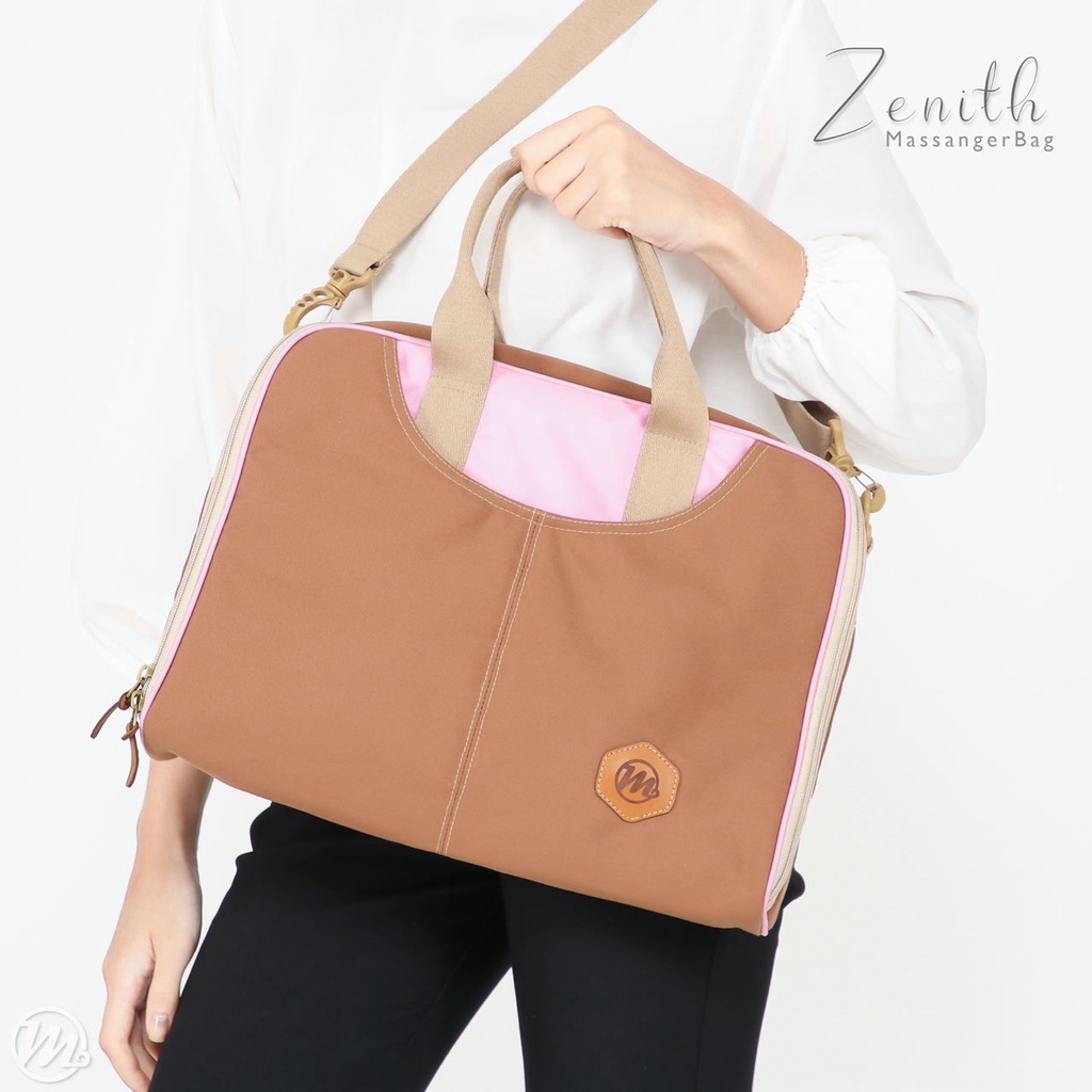 Tas Laptop Wanita Selempang Jinjing Bahan Kanvas Premium Original - Zenith Mokamula