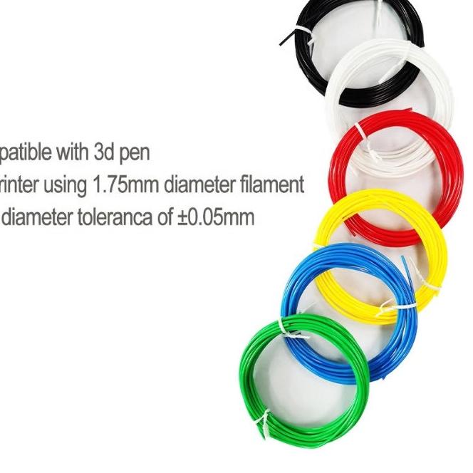 

Ready ー➽ Refill PLA 3D Pen Filament 1.75 mm 5 Meter Per Pack for Option No. 1 - 20 produck terbaik