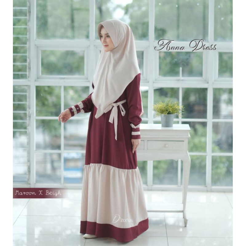 Gamis ANNA DRESS By D'ZEERA Free Masker