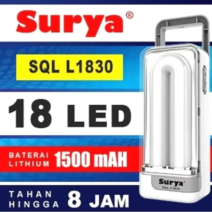 COD LAMPU EMERGENCY SURYA SQL L1830 Lampu Led Emergency Darurat Rechargeable SQL L1830