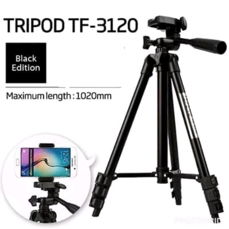 TRIPOD WEIFENG HITAM 3120 BLACK 1 METER PLUS HOLDER U UNIVERSAL WEIFENG