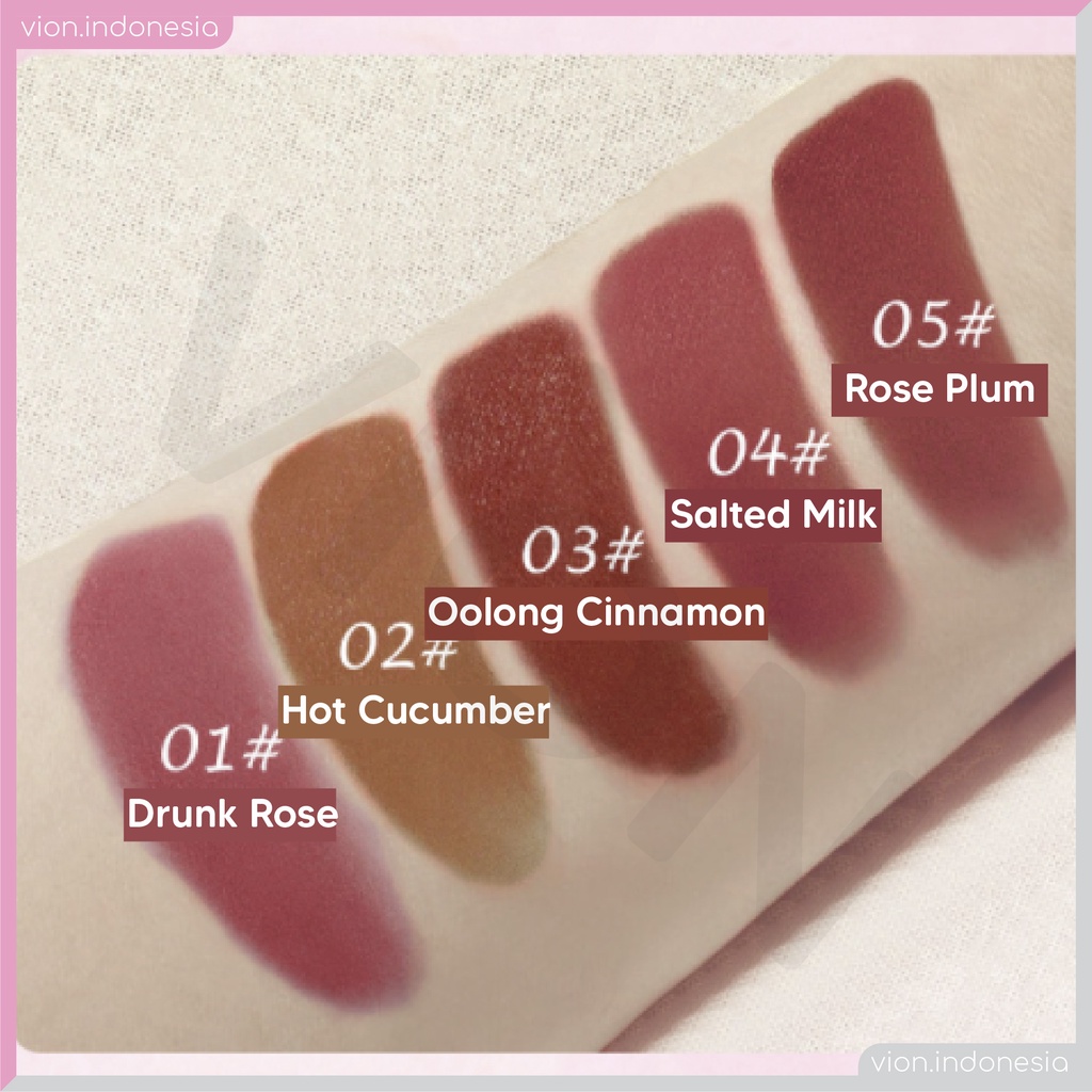 NUDE Long Blooming Girl Lip Glaze Lipstick Non Stick Waterproof Lipstik 5 Colors Original NU003