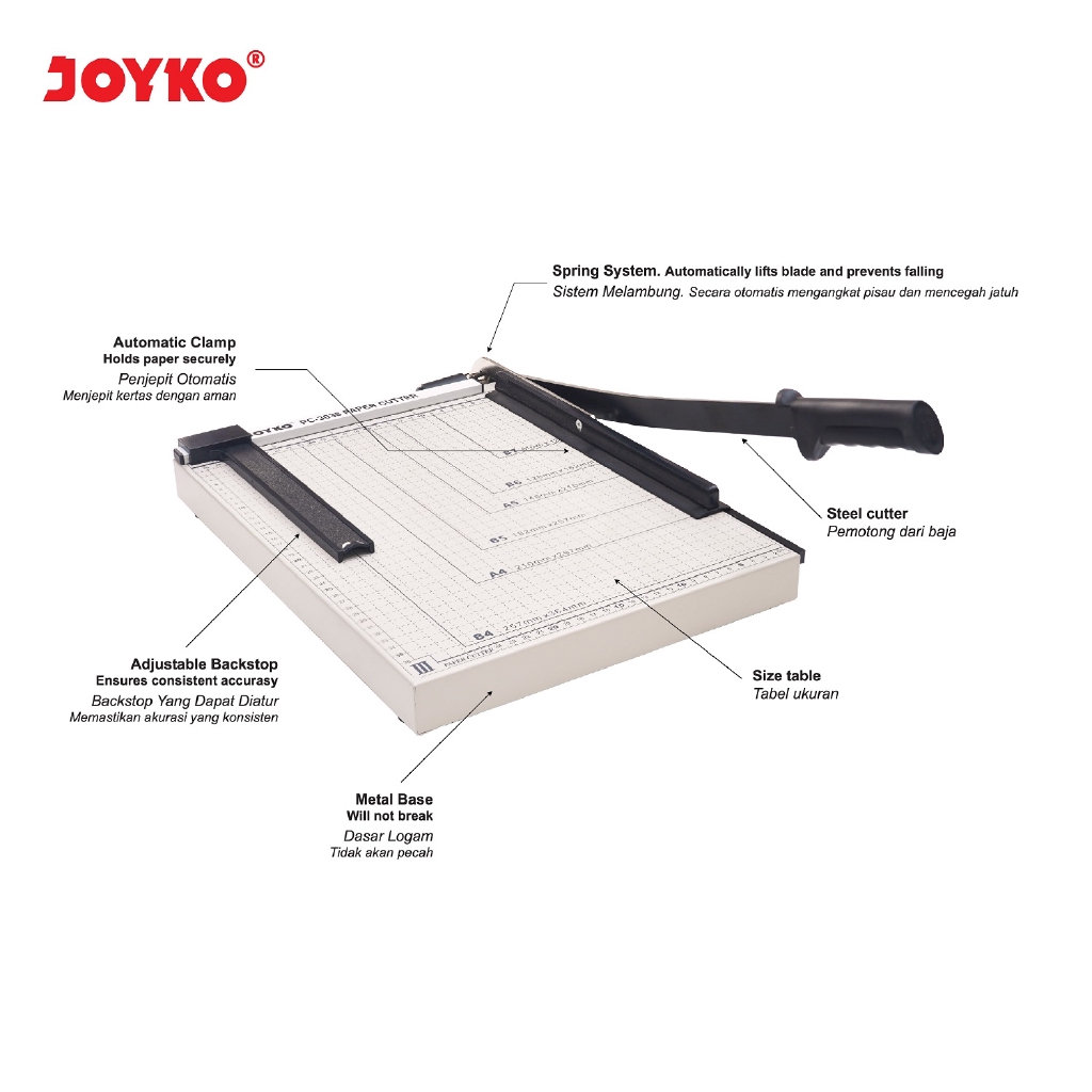 

Joyko Alat Pemotong Kertas / Paper Cutter Joyko PC-3038 / B4