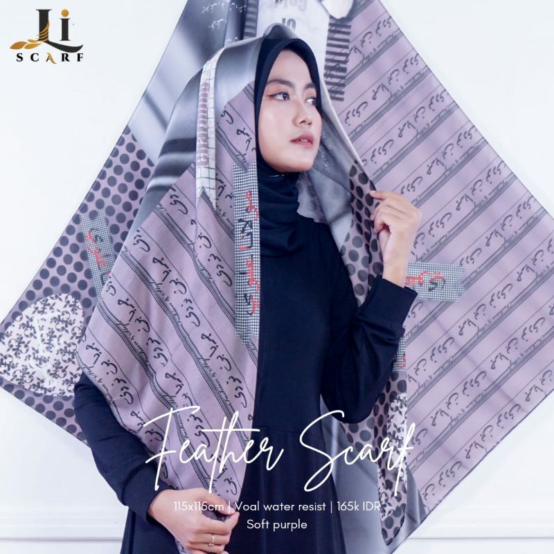 Li.Scarf Feather Scarf Purple
