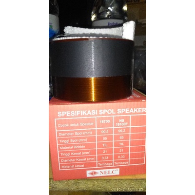 Voice coil 4 inch/ spoll speaker 15 - 18 inch gulungan luar merk "NELC" import