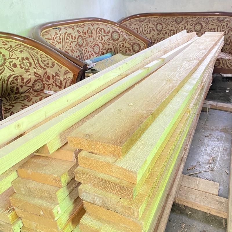 Papan Slimar Jati Belanda 240x14x4 Sudah Serut Halus