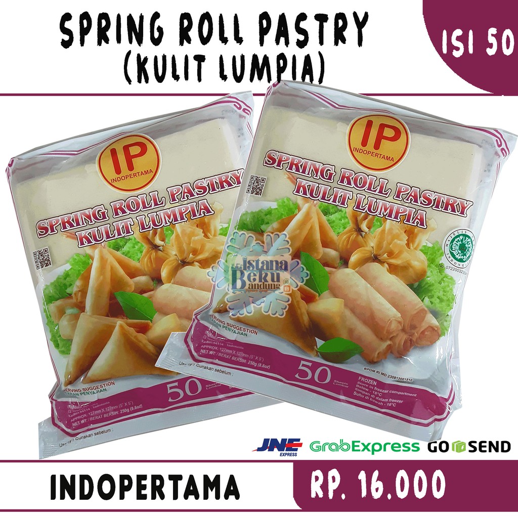 IndoPertama Spring Roll Pastry Kecil isi 50 / Kulit Lumpia
