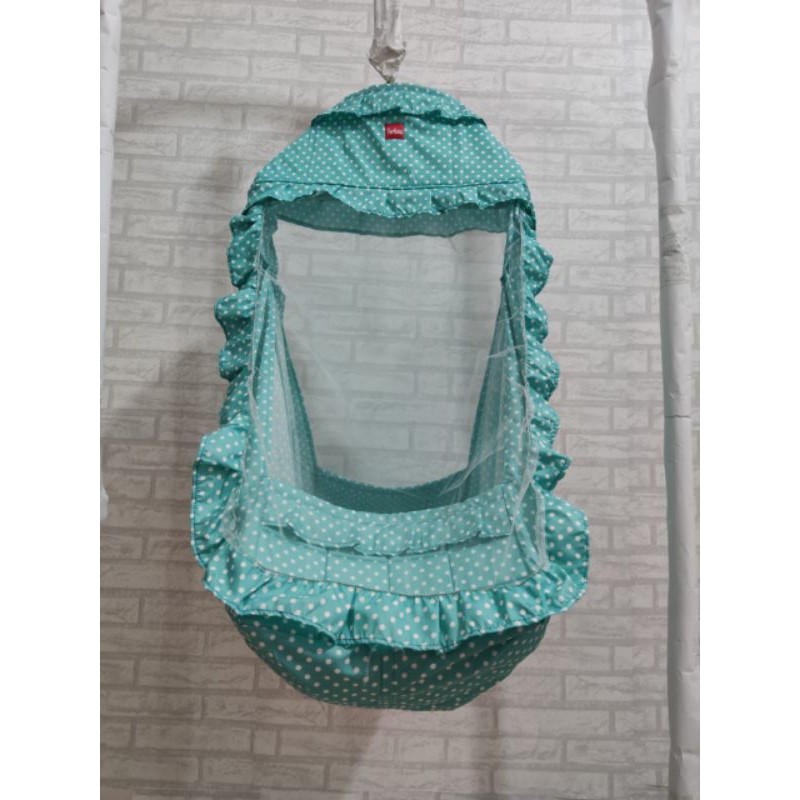 Ayunan Karakter 3in1 Kain Ayunan dan Kelambu dan Kasur-Polka Tosca