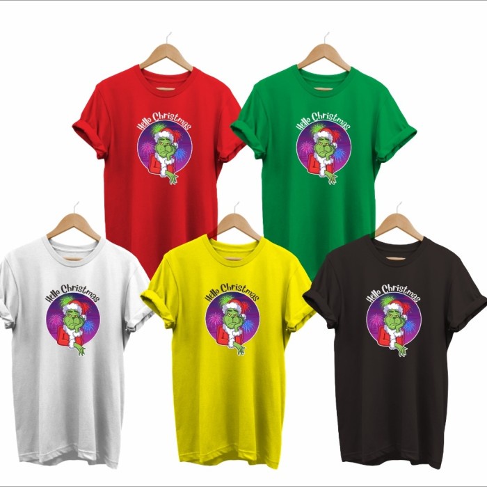 BAJU GRINCH - KAOS NATAL GRINCH - TSHIRT CHRISTMAS DR SEUSS GRINCH 1