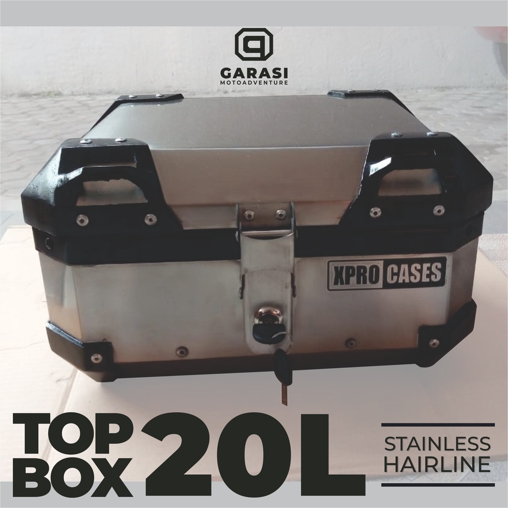 Top Box Pannier 20L Stainless Hairline Xpro Cases