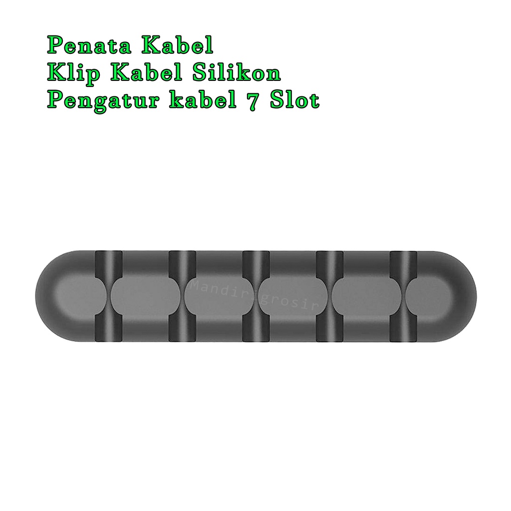 Penata Kabel * klip kabel silikon * pengatur kabel * 7 slot