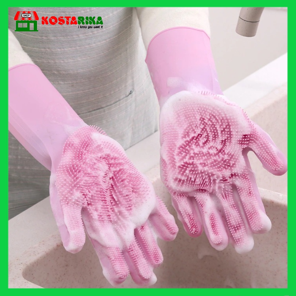 Sarung Tangan Cuci Piring Karet Rubber Glove Silikon Anti Bakteri