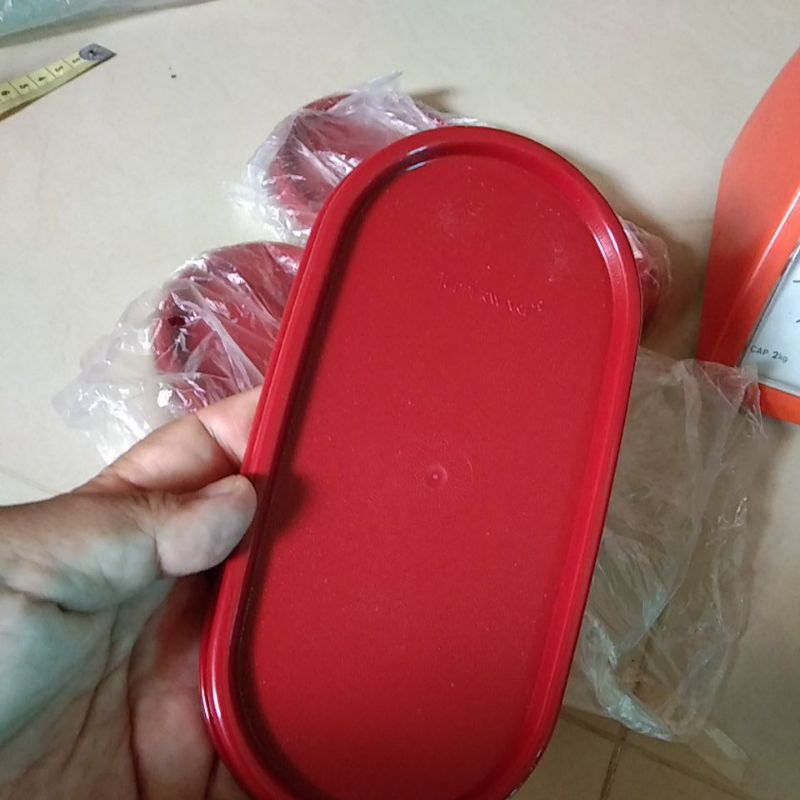 Tutup toples MM oval model lama, Ori Tupperware