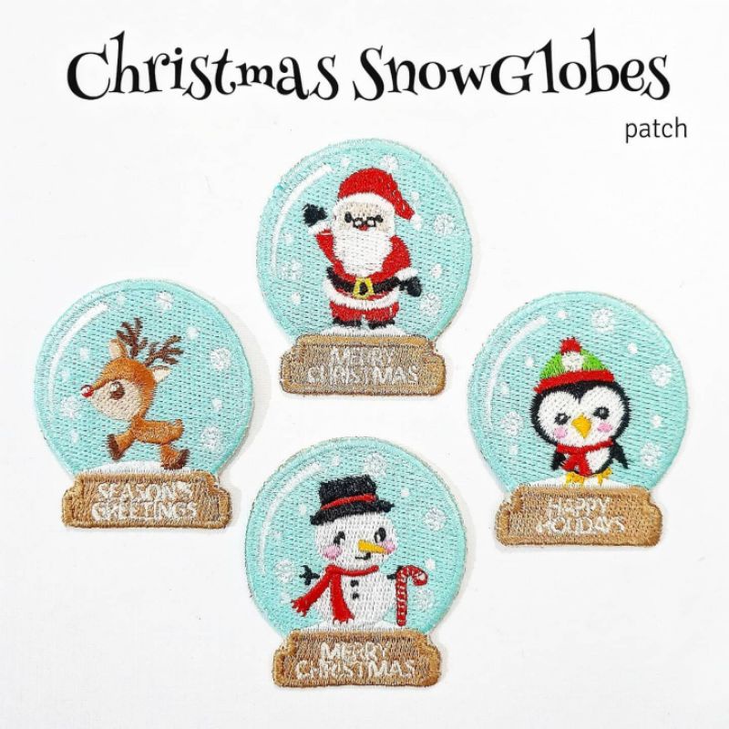 Patch Christmas ,Snow Globes,  Bola Salju