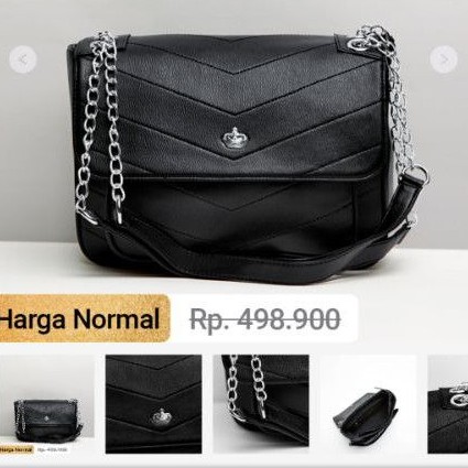 TAS SELEMPANG RANTAI ALMANDA HITAM ORIGINAL SOPHIE PARIS