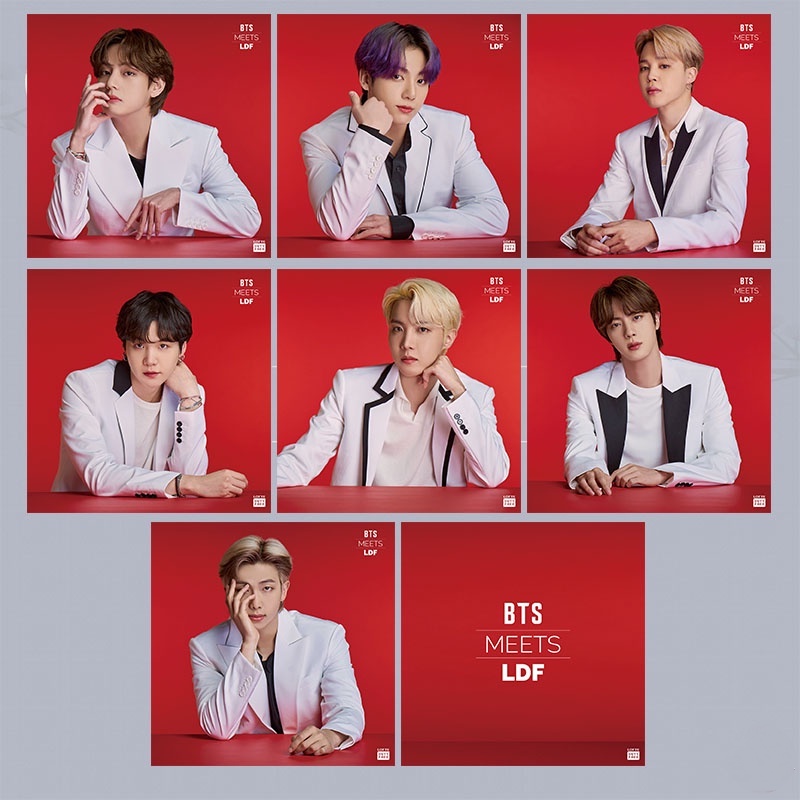 7pcs / set Kartu Foto BTS MEETS LDF Untuk Penggemar