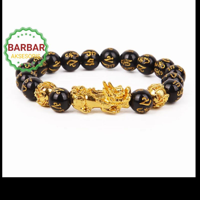 Gelang Keberuntungan Pixiu Naga Emas Lucky Bracelet