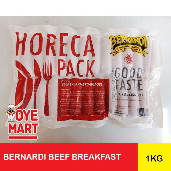 BERNARDI BEEF BREAKFAST 1KG VP PACK SOSIS SAPI HARGA PROMO