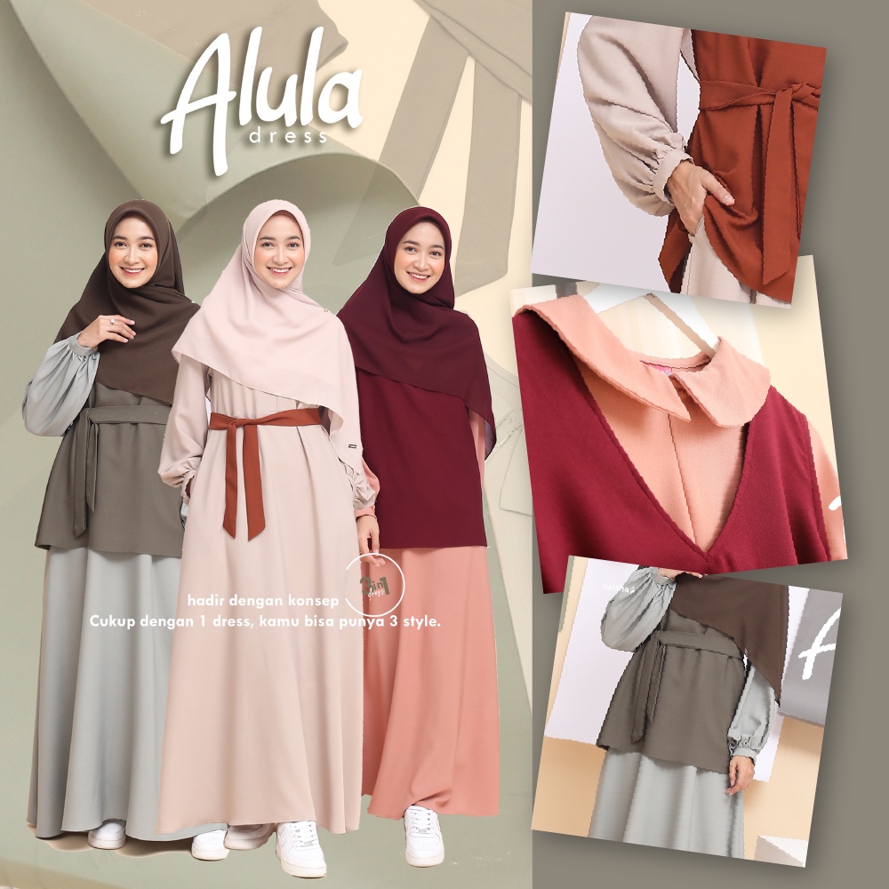 Gamis Lebaran Alula Dress. Fashion Muslim - Gamis wanita terbaik 2022