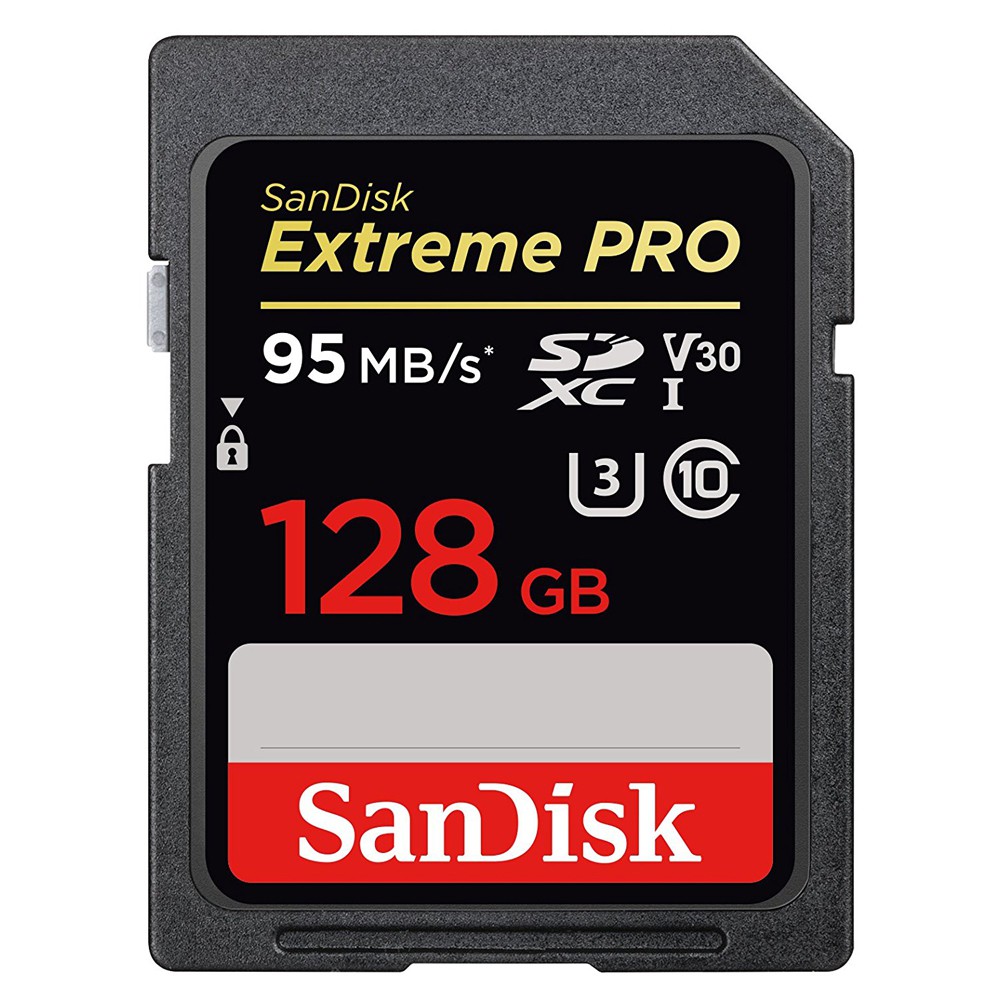 SanDisk Extreme Pro SDXC Card UHS-I U3 Class 10 4K (95MB/s) 128GB - SDSDXXG-128G