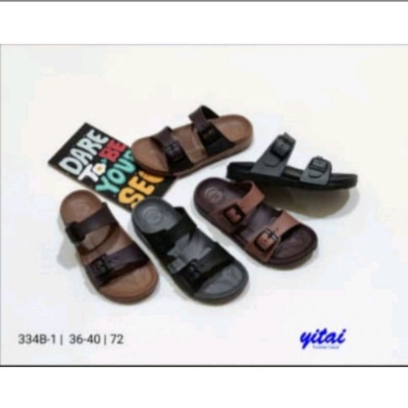 Sandal cowok Anak dan Dewasa Model Distro Uk 30-44 | YITAI 334B-1