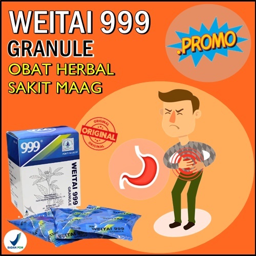 TERLARIS weitai 999 granule obat nyeri lambung maag terlbaik alami asli original paling ampuh BPOM