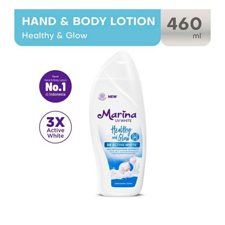 Marina Hand & Body Lotion Healthy & Glow UV White / Hydra Bright Gel JUMBO 460 ml